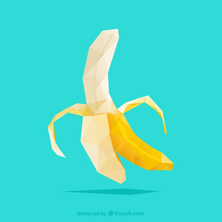 Vettore gratuito banane poligonale