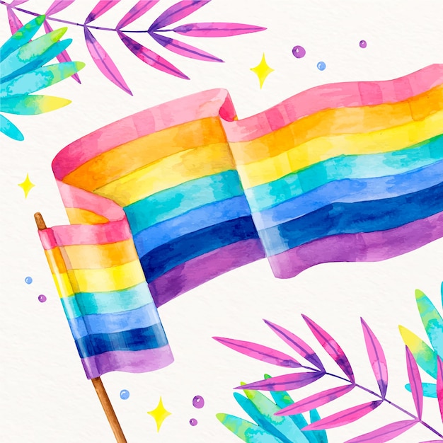 Bandiera colorata con tema del giorno dell'orgoglio