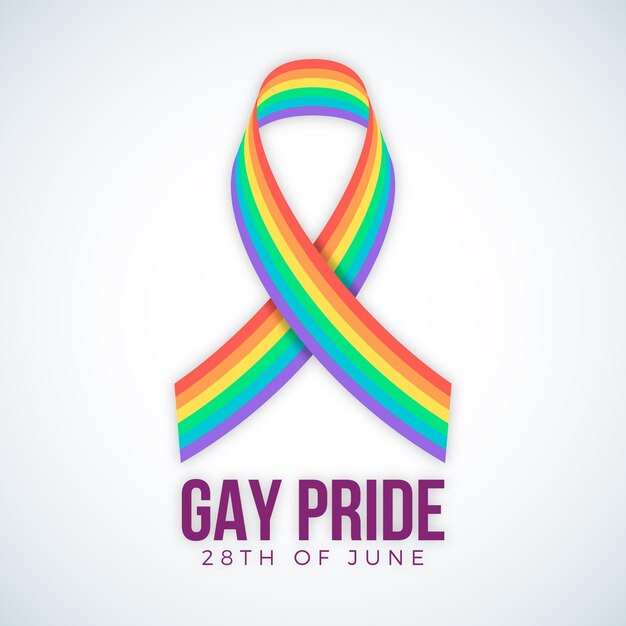 Bandiera del giorno dell'orgoglio con i colori dell'arcobaleno