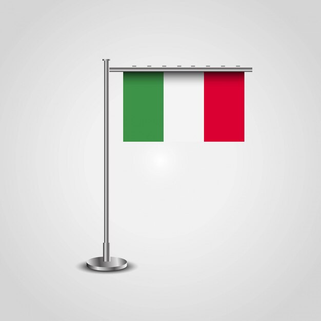 Bandiera dell&#39;Italia con il vettore di disegno creativo