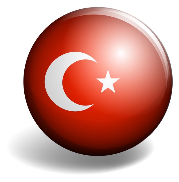 Bandiera della Turchia sul distintivo