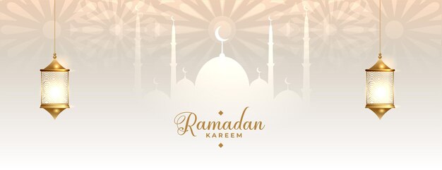 Bandiera islamica tradizionale di Ramadan kareem