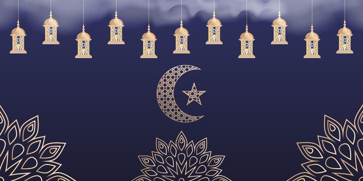 Vettore gratuito bandiera moderna del fondo del ramadan.