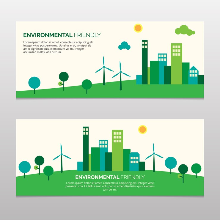 Bandiera verde ambientale amichevole