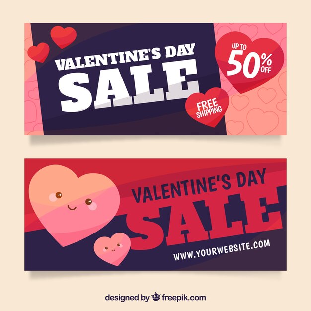 Bandiere di San Valentino piatto