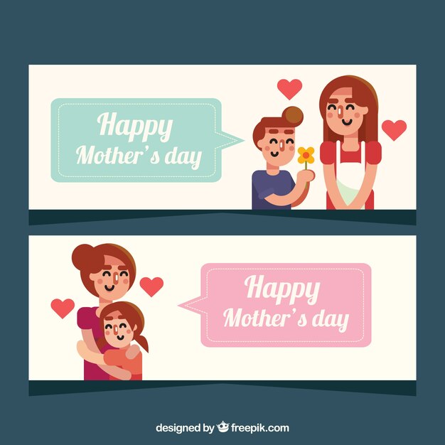 Bandiere felici buona festa della mamma