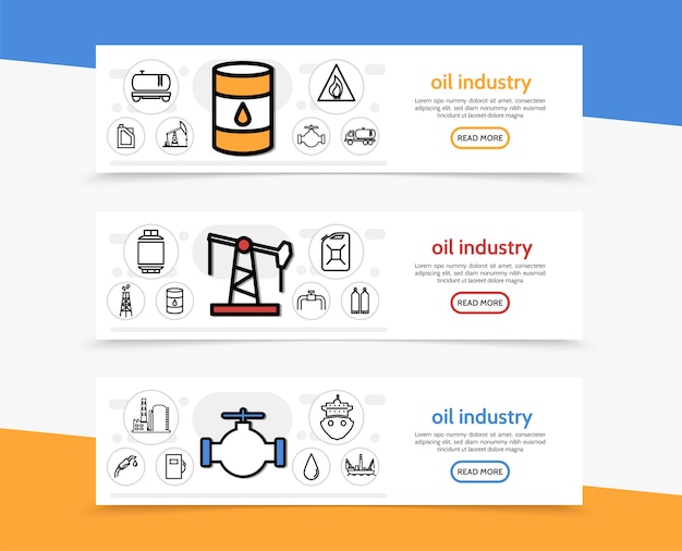 Bandiere orizzontali di industria petrolifera