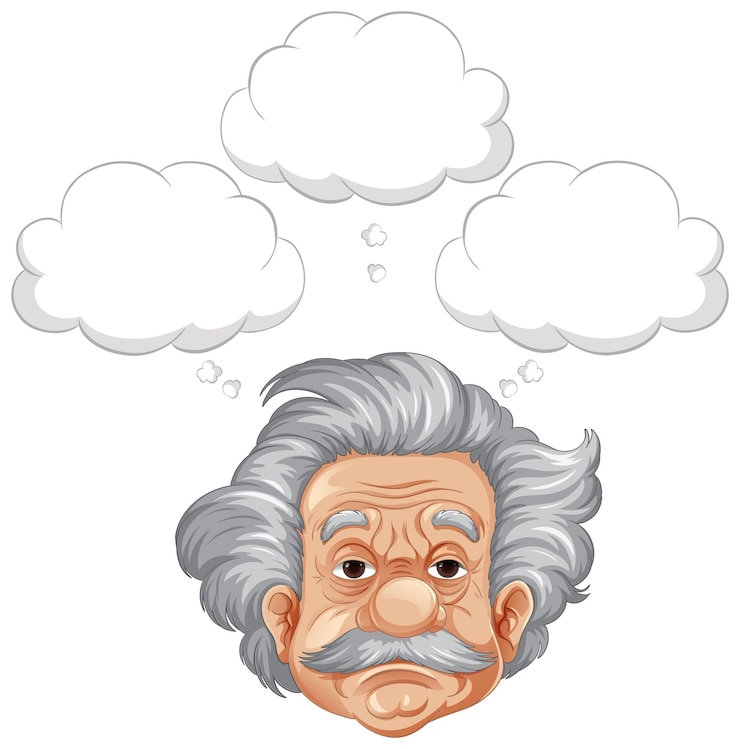 Vettore gratuito bangkok thailandia 25 maggio 2023 caricatura di albert einstein th