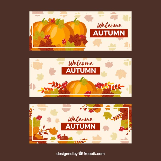 Banner autunnali creativi
