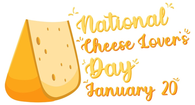 Vettore gratuito banner con il logo della giornata nazionale degli amanti del formaggio