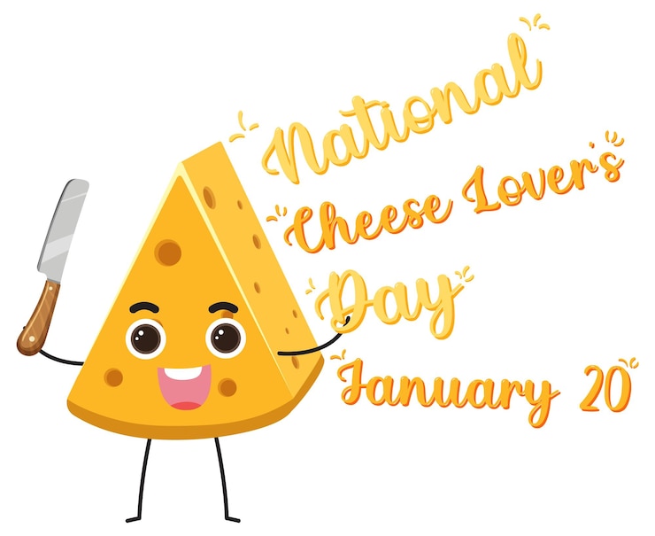 Vettore gratuito banner con il logo della giornata nazionale degli amanti del formaggio