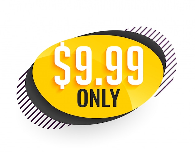 Banner con prezzi di offerta in stile moderno