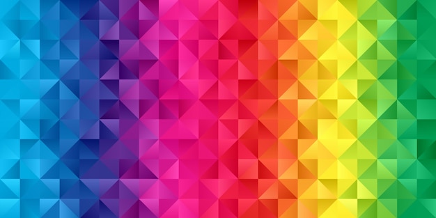 Banner con un design low poly color arcobaleno