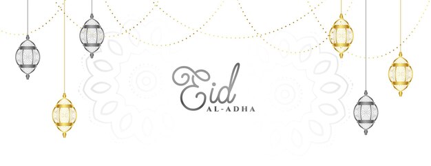 Banner del festival di Eid al adha mubarak