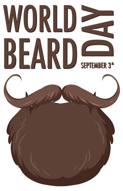 Banner della Giornata mondiale della barba del 3 settembre