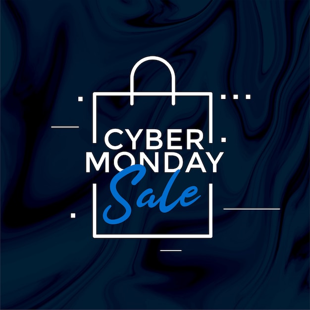 Banner design elegante cyber lunedì vendita shopping bag