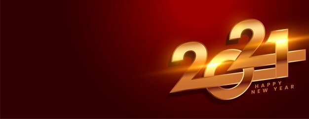 Banner di capodanno creativo con numeri 2021