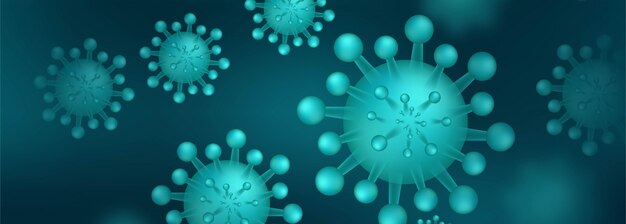 Banner di cellule di coronavirus