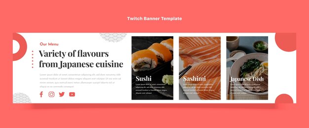 Banner di contrazione alimentare dal design piatto