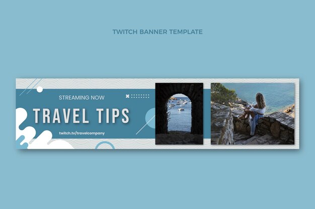 Banner di contrazione da viaggio dal design piatto