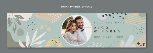 Banner di contrazione del matrimonio disegnato a mano