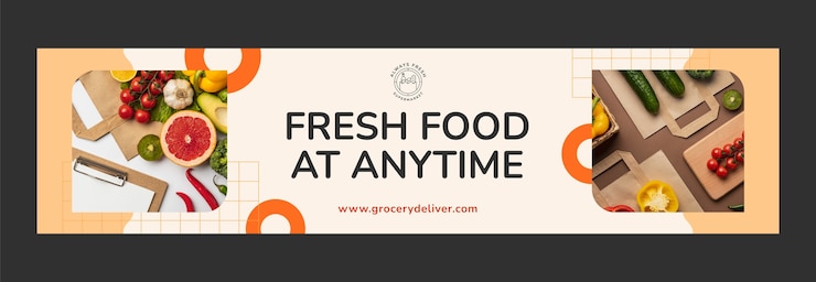 Vettore gratuito banner di contrazione del supermercato piatto