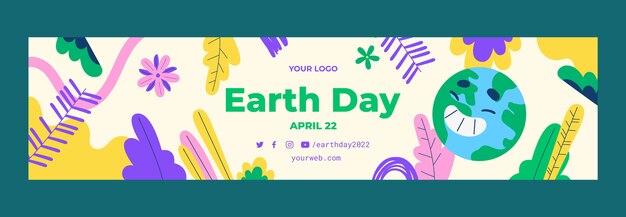 Banner di contrazione della giornata della terra piatta