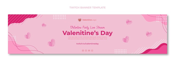 Vettore gratuito banner di contrazione di san valentino disegnato a mano