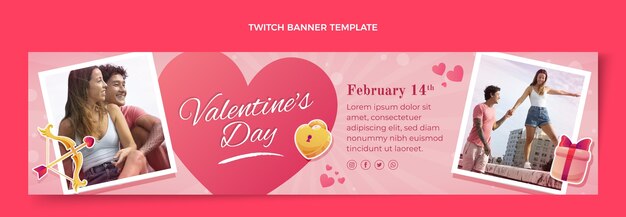 Banner di contrazione di San Valentino sfumato