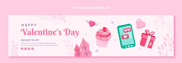 Banner di contrazione piatto di San Valentino