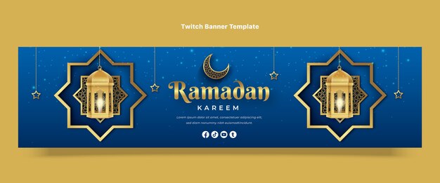 Banner di contrazione ramadan sfumato