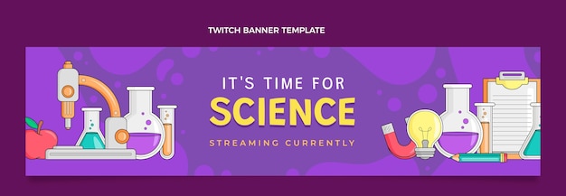 Banner di contrazione scientifica disegnato a mano