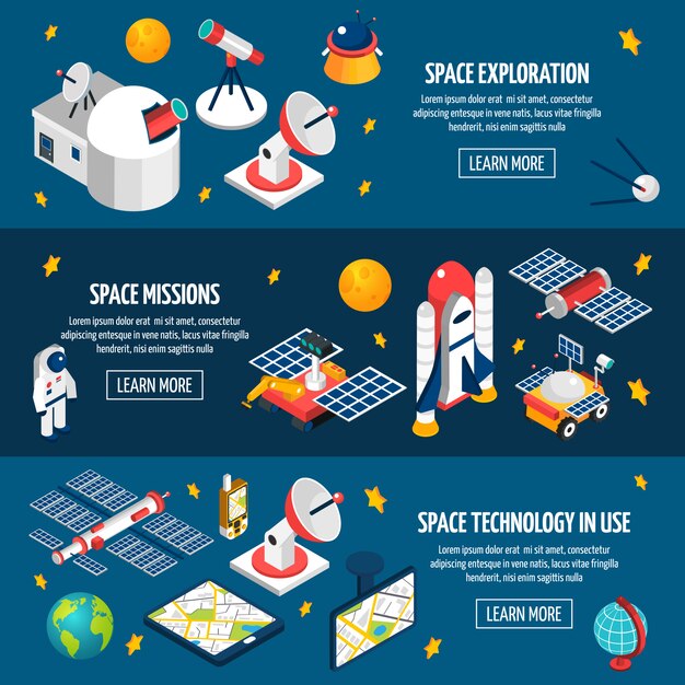Banner di esplorazione spaziale