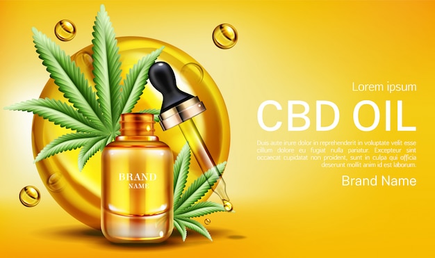 banner di estratto di cannabinoide di canapa