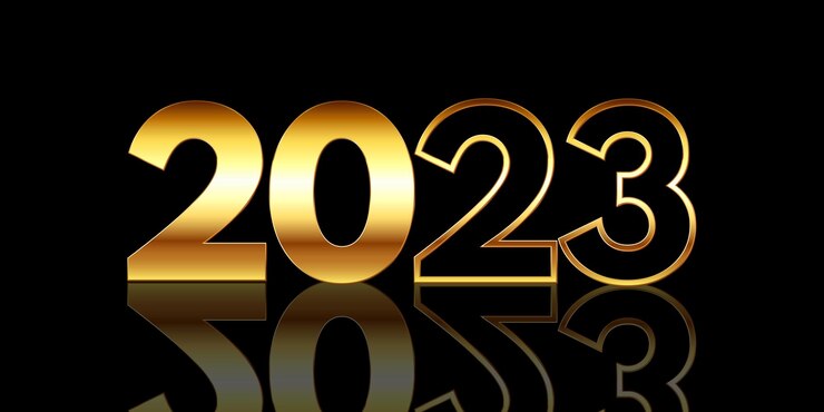 Vettore gratuito banner di felice anno nuovo in oro e nero