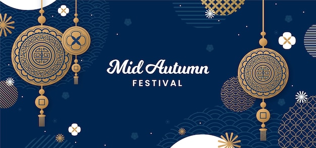 Banner di festival di metà autunno