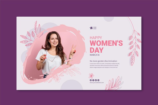 Banner di giornata internazionale della donna