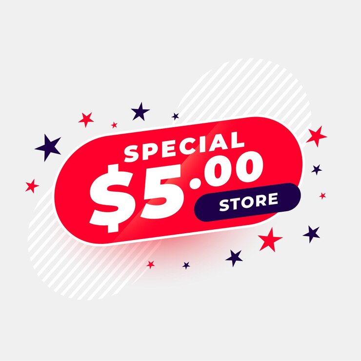 Vettore gratuito banner di negozio di dollari speciali