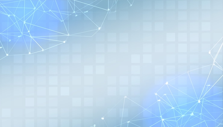 Vettore gratuito banner di presentazione digitale blu con spazio di testo