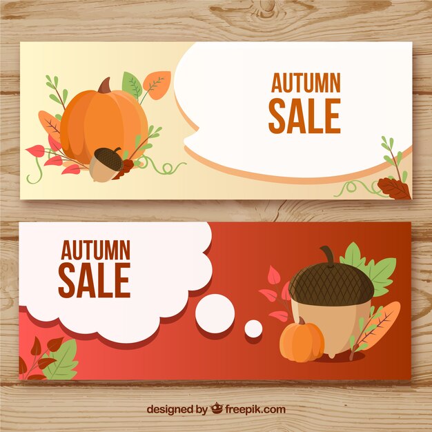 Banner di vendita autunnale