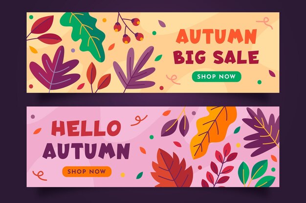 Banner di vendita autunno