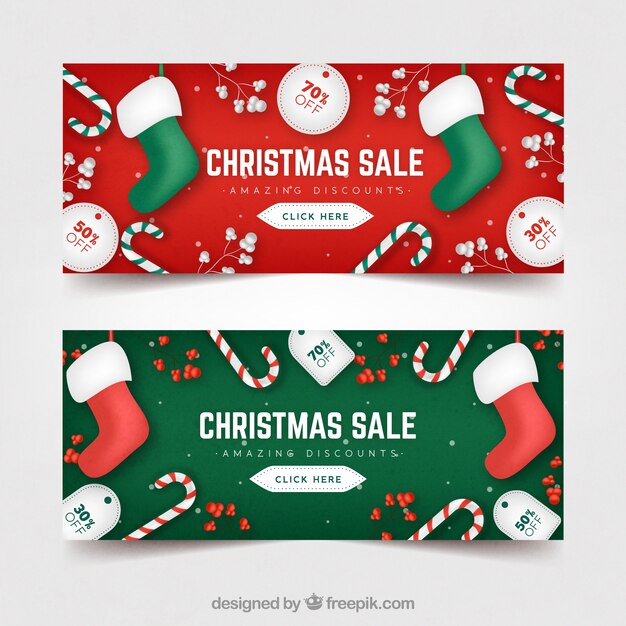 Banner di vendita di Natale