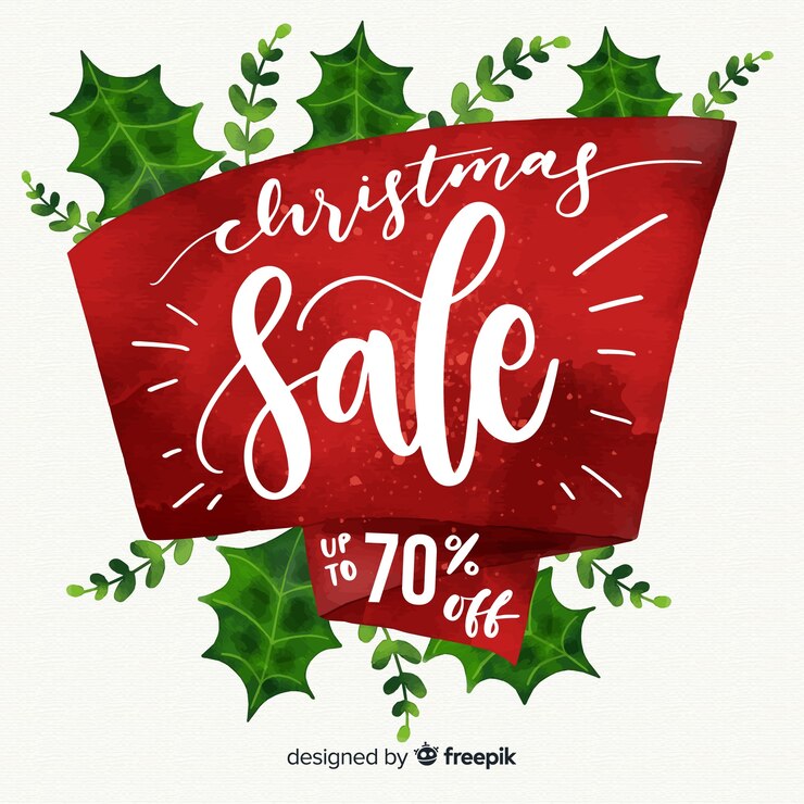 Vettore gratuito banner di vendita di natale