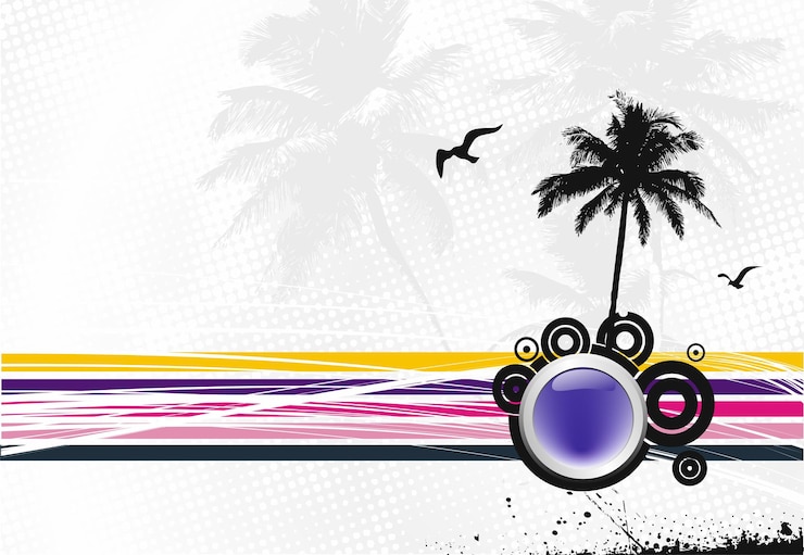 Vettore gratuito banner di vendita estiva trendy texture season vocation weekend holiday retro pattern per sfondo di design