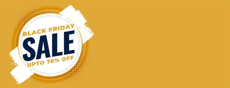 Vettore gratuito banner di vendita venerdì nero con dettagli dell'offerta