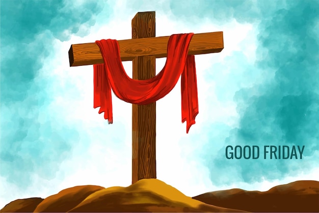 Banner e poster del venerdì santo sullo sfondo delle vacanze cristiane