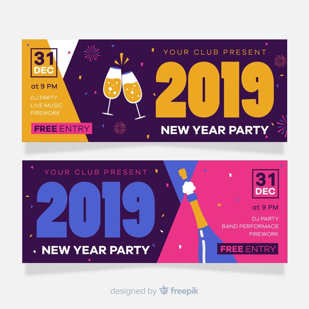 Banner festa di Capodanno 2019