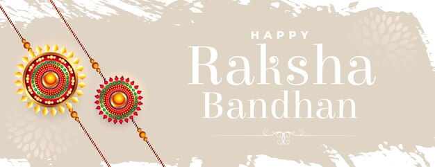 Banner festival indiano raksha bandhan con sfondo grunge