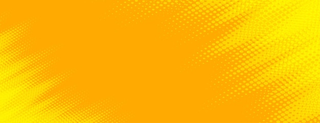 Banner giallo brillante con effetto mezzitoni