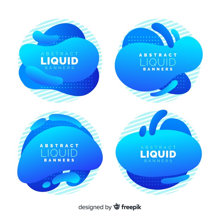 Vettore gratuito banner liquidi astratti